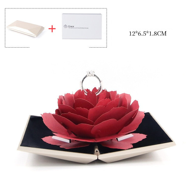 Rotating Rose Ring Gift Box