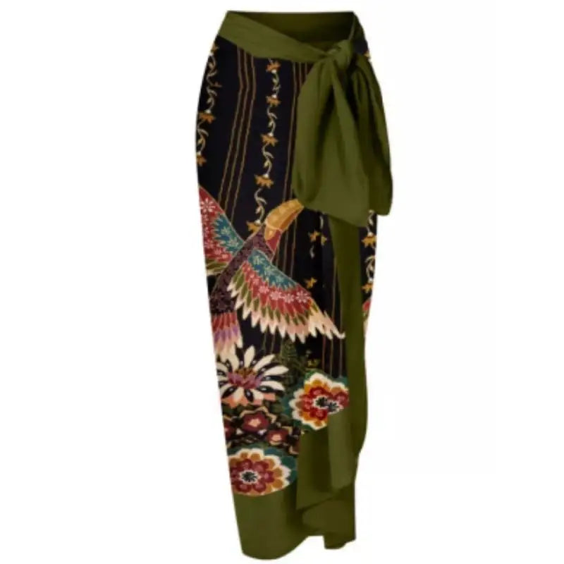 Vintage Women's Printed One Piece Swimsuit