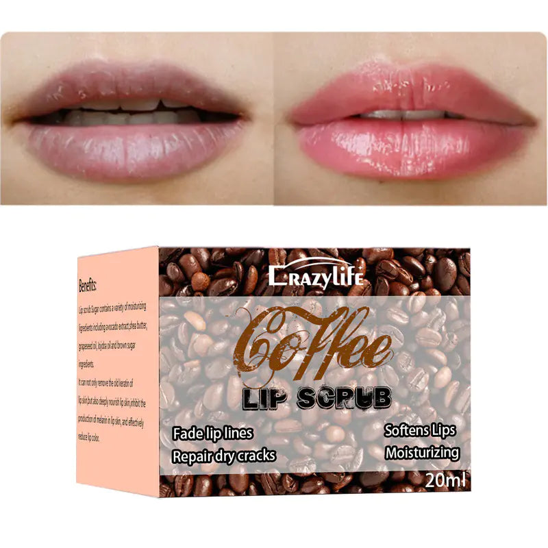 Crazylife Coffee Lip Scrub for Moisturizing Care
